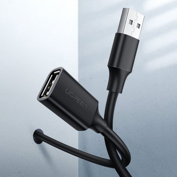 Adapteris USB kabeļa kabelim 2,0 50 cm melnajam kabelim