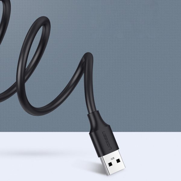 Adapteris USB kabeļa kabelim 2,0 50 cm melnajam kabelim