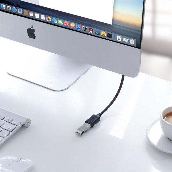 Adapteris USB kabeļa kabelim 2,0 50 cm melnajam kabelim
