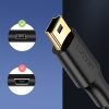 USB kabeļa kabelis -mini USB 5 -PIN GOLLE -PLATED 0,5 m melns