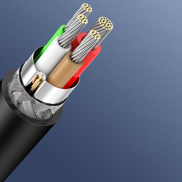 Kabelis USB-C kabelis uzlādēšanai un datu pārsūtīšanai 3A 1,5 m melnā krāsā