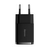 Kompaktais 2x USB 10.5W lādētājs melnais lādētājs