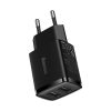 Kompaktais 2x USB 10.5W lādētājs melnais lādētājs