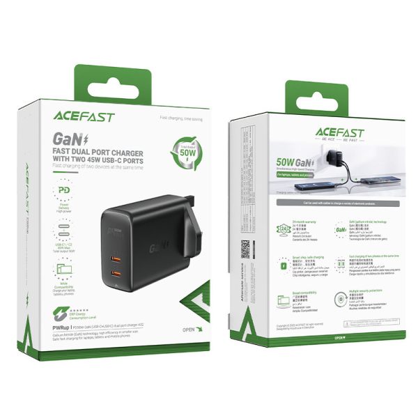 1020747-5-ladowarka-sieciowa-angielska-a32-gan-dwa-acefast-hurtownia-sklep Angļu lādētājs A32 Gan divi USB-C PD 50W UK spraudnis