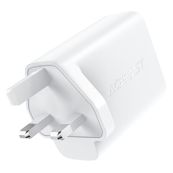 Angļu A32 GAN tīkla lādētājs Divi USB-C PD 50W UK spraudnis