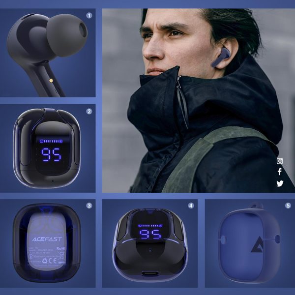 TWS Bluetooth Blue Wireless austiņas