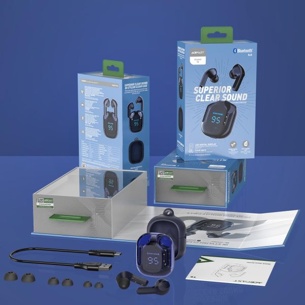 TWS Bluetooth Blue Wireless austiņas