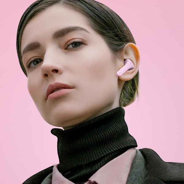 Dimulējot bezvadu austiņas TWS Bluetooth Pink