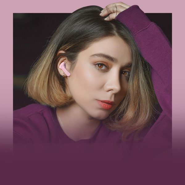 Dimulējot bezvadu austiņas TWS Bluetooth Pink