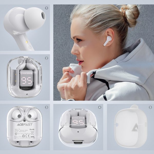 TWS Bluetooth bezvadu austiņas pelēkas