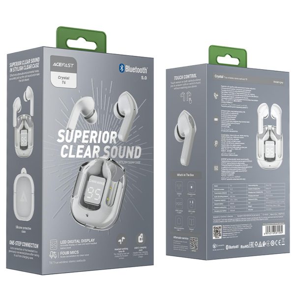TWS Bluetooth bezvadu austiņas pelēkas
