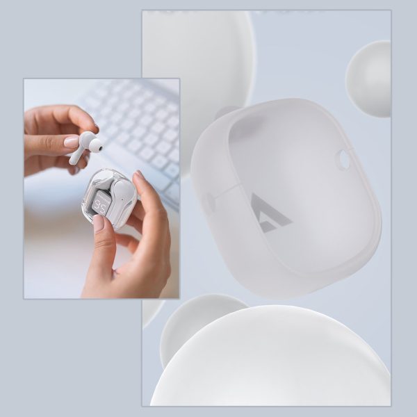 TWS Bluetooth bezvadu austiņas pelēkas