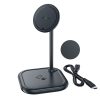 2in1 qi 15W bezvadu lādētājs un stends iPhone un Apple AirPods E6 Black