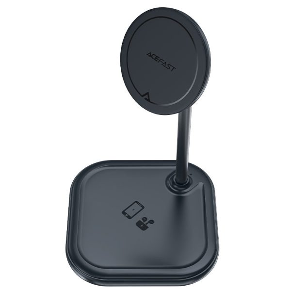 2in1 qi 15W bezvadu lādētājs un stends iPhone un Apple AirPods E6 Black