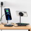 2in1 qi 15W bezvadu lādētājs un stends iPhone un Apple AirPods E6 Black
