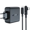 Ātrs GaN 3X USB-C 1X USB-A GAN lādētājs + USB-C 100W 2M USB-C leņķiskais kabelis 2m melns