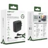 Ātrs GaN 3X USB-C 1X USB-A GAN lādētājs + USB-C 100W 2M USB-C leņķiskais kabelis 2m melns