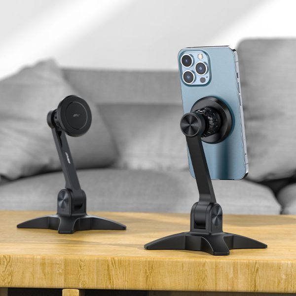 Stand stenda magnētiskais rokturis telefona melnam