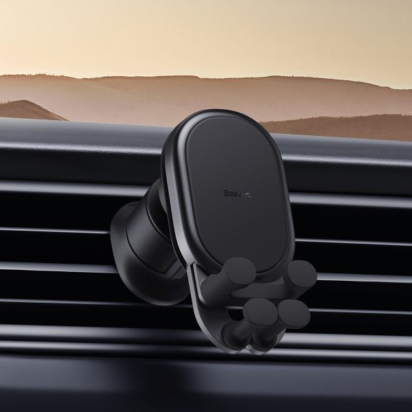 Automašīnas turētājs ar ventilācijas ventilācijas padeves stabilu sēriju melnu