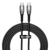 Kabelis Ātra lādēšana Kabeļa mirdzuma sērija USB-C 480MB/S PD 100W 2M Black