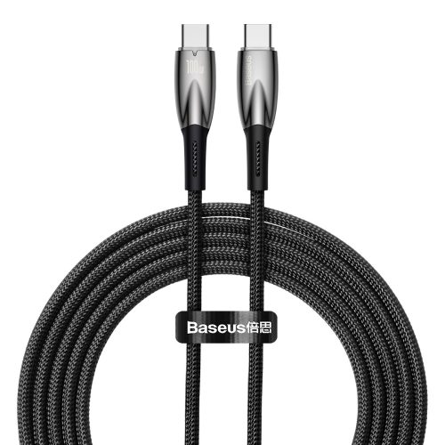 Kabelis Ātra lādēšana Kabeļa mirdzuma sērija USB-C 480MB/S PD 100W 2M Black