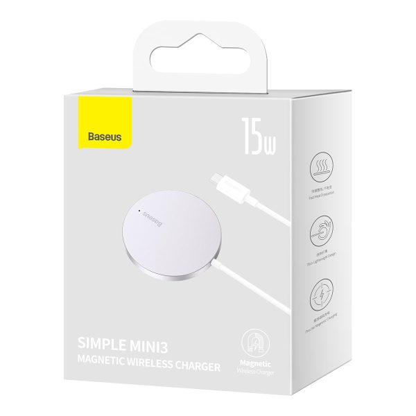 Mazs indukcijas lādētājs MagSafe Simple Mini3w sudrabs
