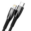 Kabelis Kabelis ātrai uzlādēšanai iPhone USB -C - zibens 480MB/s PD 20W 1M melns