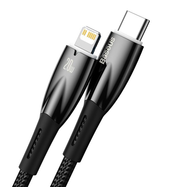 Kabelis Kabelis ātrai uzlādēšanai iPhone USB -C - zibens 480MB/s PD 20W 1M melns