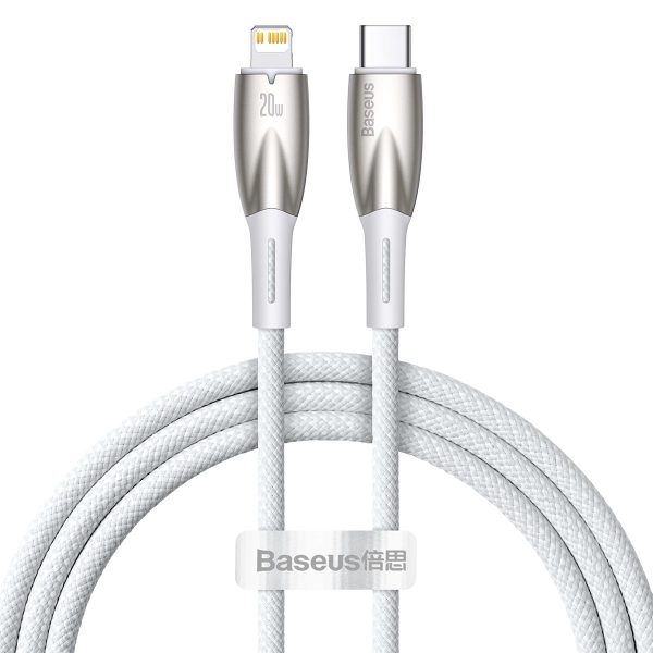 Kabelis Kabelis ātrai uzlādēšanai iPhone USB -C - zibens 480MB/s PD 20W 1m balts