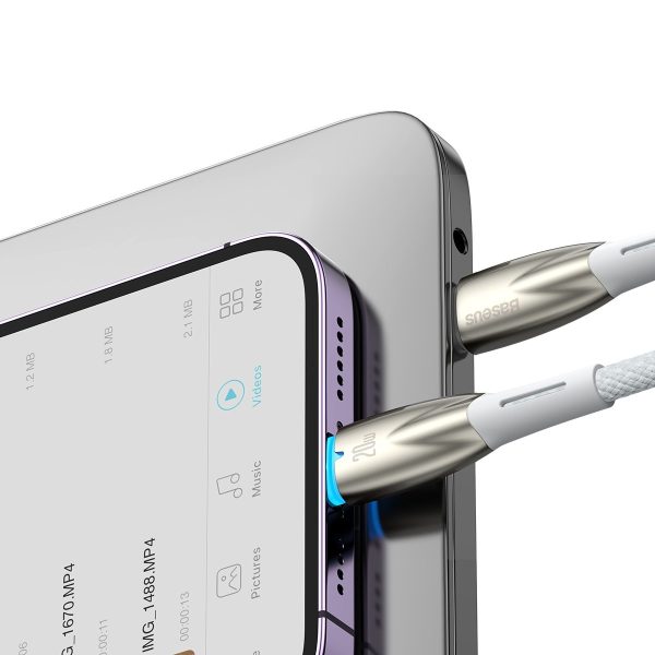 Kabelis Kabelis ātrai uzlādēšanai iPhone USB -C - zibens 480MB/s PD 20W 1m balts
