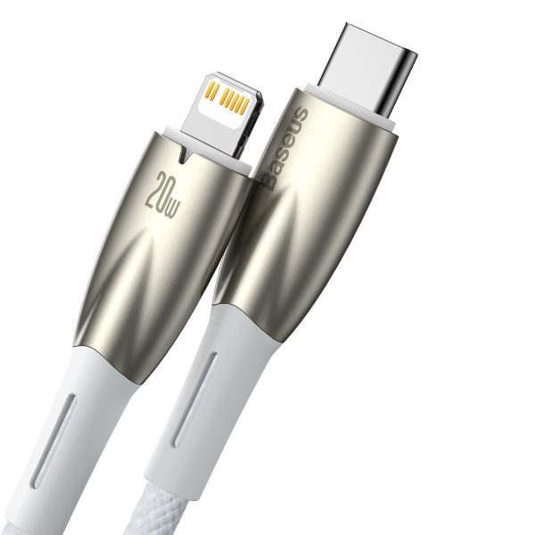Kabelis Kabelis ātrai uzlādēšanai iPhone USB -C - zibens 480MB/s PD 20W 1m balts