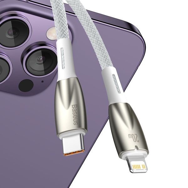 Kabelis Kabelis ātrai uzlādēšanai iPhone USB -C - zibens 480MB/s PD 20W 1m balts