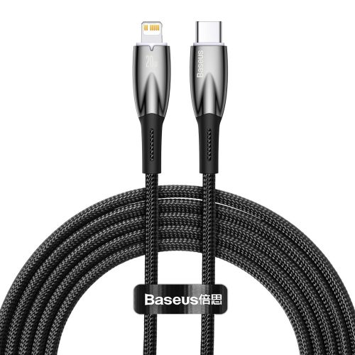 Kabelis Kabelis ātrai uzlādēšanai iPhone USB -C - zibens 480MB/s PD 20W 2m melns