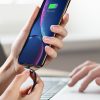 Leņķa kabeļa kabelis iPhone USB - zibens mfi 2,4a 1m melns