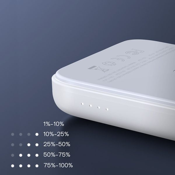 Mini Power Bank 1000mah Magnetic ar QC Pd USB USB-C PD lādētāju