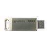 Pendrive 128GB divi USB 3.2 + USB-C OTG ODA3 sudraba savienotāji