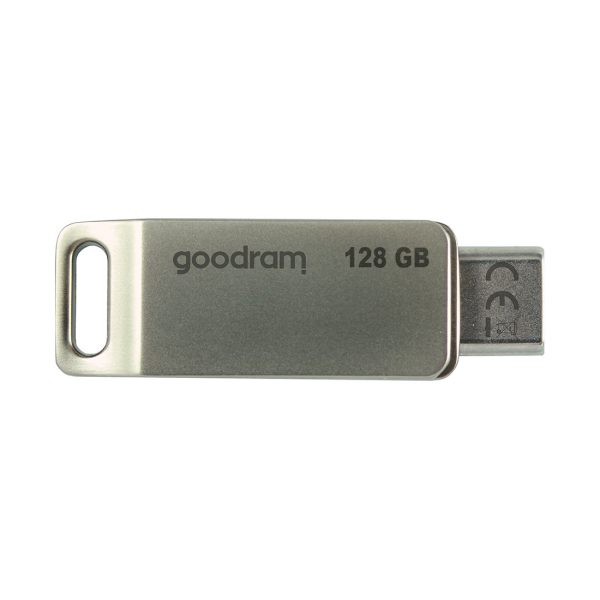 Pendrive 128GB divi USB 3.2 + USB-C OTG ODA3 sudraba savienotāji