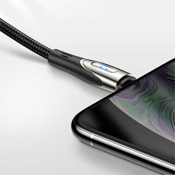 Kabelis Kabelis ātrai uzlādēšanai iPhone USB -A - Lightning Sharp Series 1,2m Black Black