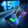 4in1 ātras automašīnas lādētājs USB-A 2X USB-C PD 150W Black