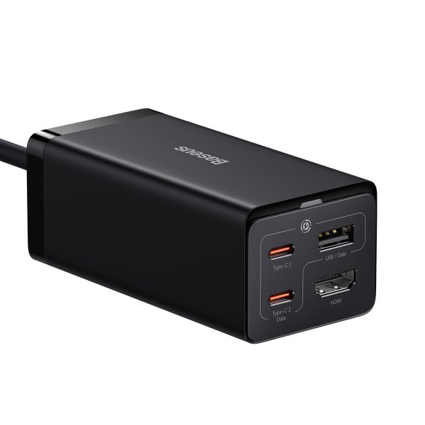 2in1 Gan5 Pro + Hub HDMI HDMI 4K 2X USB-C USB-A USB-A Converter Charger