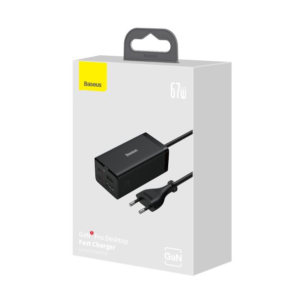 2in1 Gan5 Pro + Hub HDMI HDMI 4K 2X USB-C USB-A USB-A Converter Charger