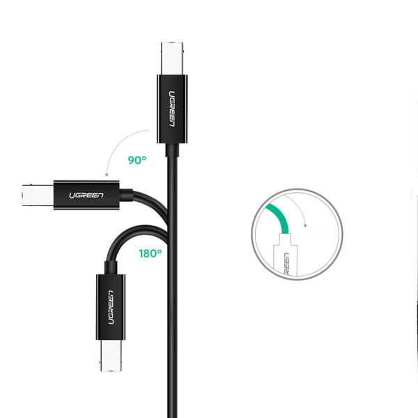 Kabeļa virziens Dirtrakcijai Dircy USB-C-USB-B 480MB/s 2m melns