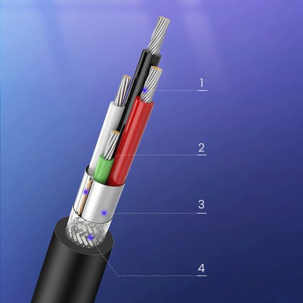 Garais kabeļa kabelis USB-A printera-USB-B 480MB/s 5m melnam