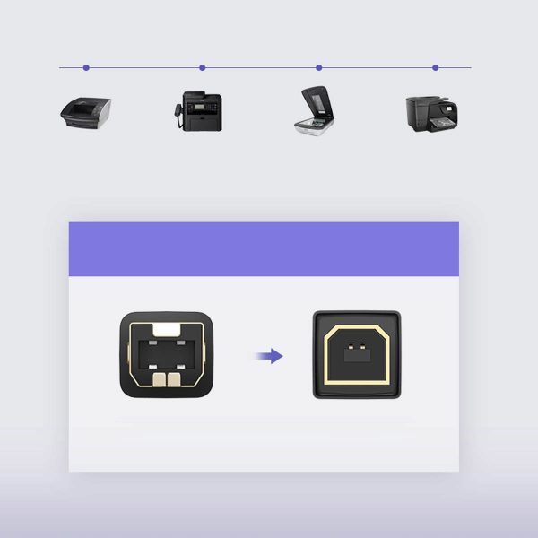 Garais kabeļa kabelis USB-A printera-USB-B 480MB/s 5m melnam