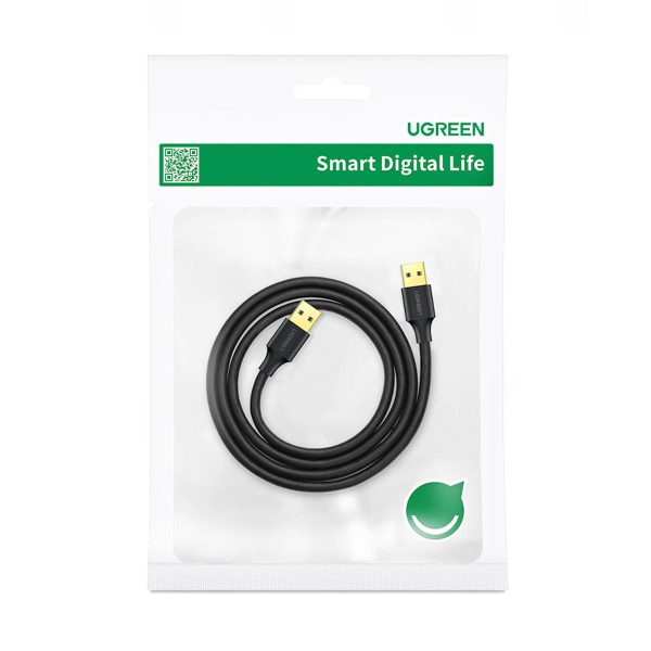 Kabelis USB-A 3,0 5GB/s 0,5M melns