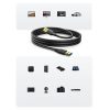 Kabelis USB-A 3,0 5GB/s 0,5M melns