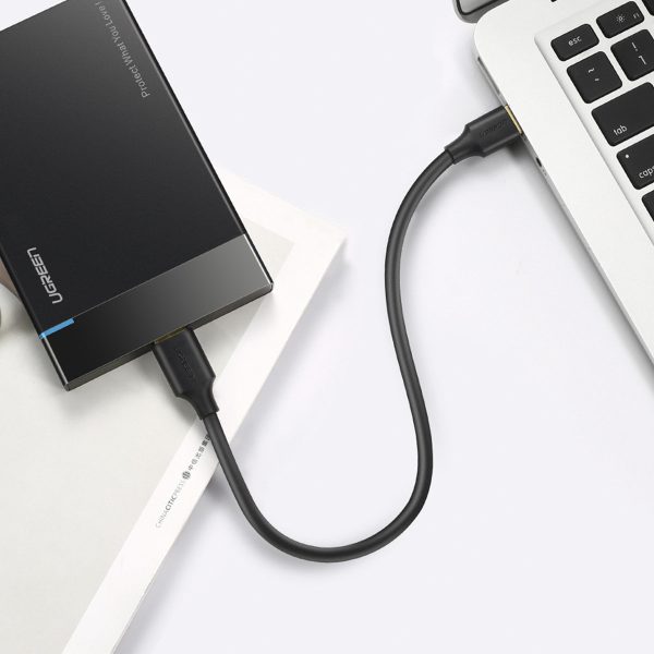 Kabelis Kabelis USB-A 3.0 Disk-Micro USB-B superspeed 5GB/s 1m melns