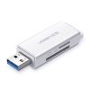 TF SD atmiņas karšu lasītājs zem USB 3.0 balts