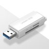 TF SD atmiņas karšu lasītājs zem USB 3.0 balts