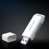 TF SD atmiņas karšu lasītājs zem USB 3.0 balts
